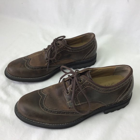 Skechers Men Shoes Brown Wing Tip Oxfords 8M - Picture 3 of 8
